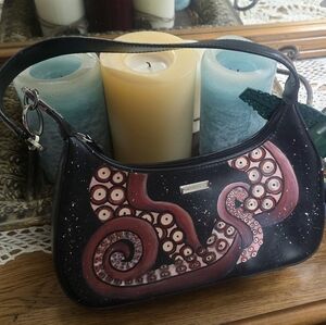 🎨 One-of-a-Kind Hand-Painted Octopus Minicci Purse